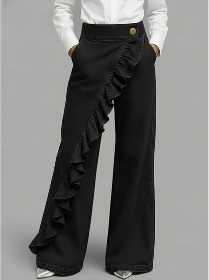 Linda | Comfortable Wide-Leg Denim Pants