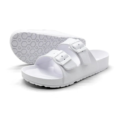 Norvella Unisex Slides mit Schnalle und flachem Design