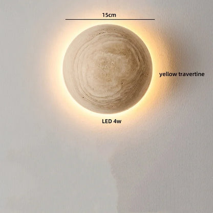 TerraLume Wabi-Sabi Travertin LED Wandlamp