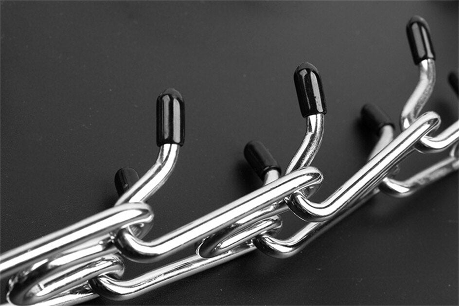 Hond Prong Halsband Model B | Verchroomd Staal met Rubber Gevoerde Prongen | Verstelbare Anti-Trek Trainingshardware | Hoogwaardige Koppeling Systeem | Meerdere Maat Varianten