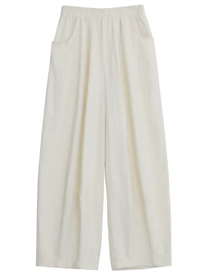 Elegante Højtaljede Bukser i Wide-Leg Design
