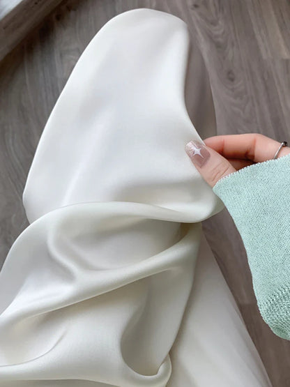 Silksommar® Collection - High-Waist & Loose-Fit Ultra Comfy Ice Silk Satin Trousers