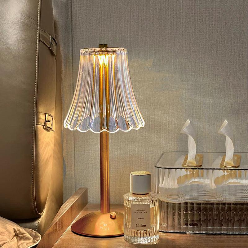 VetroClassico | Draadloze Vintage Tafellamp – Kristal-Look – Oplaadbaar – Touch Control