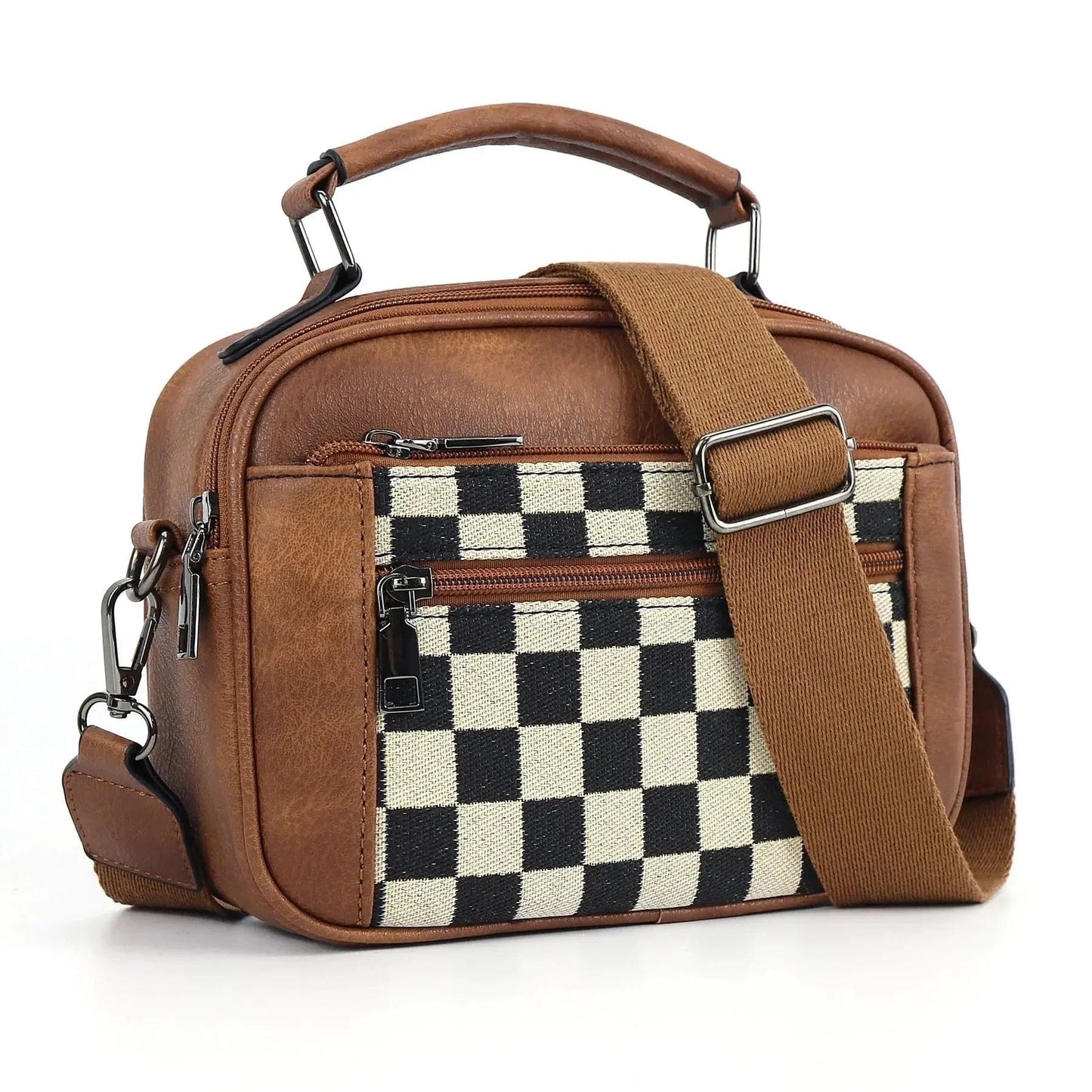 Elsie - Checkerboard Compact Design Shoulder Bag