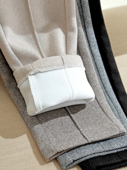 Women's Wool Mix Straight Leg Trousers