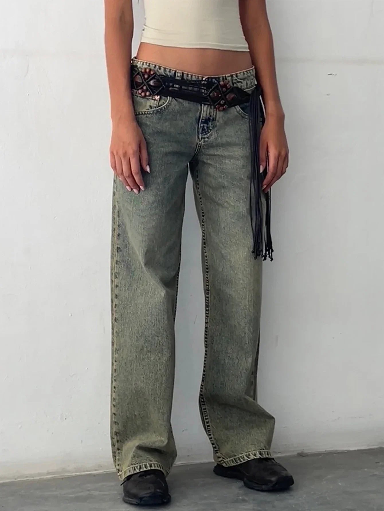 Retroinspirerede Jeans med Loose Fit