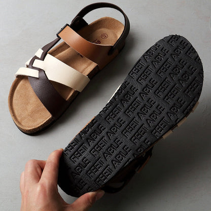 Sandales Femme Kim – Sandales en Cuir avec Semelle Confortable & Design Intemporel pour Tous les Jours