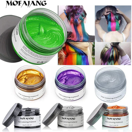 Mofajang® by JesseVance Manhattan: The Only Colored Hair Wax Styling Pomade with Bold Colors, Strong Hold, Simple Style, No Risk, & No Commitment