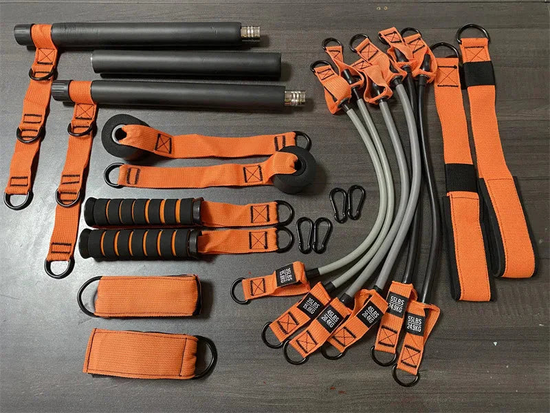 Widerstandsband-Trainingsset mit Stange und Zubehör für Zuhause Zorenza