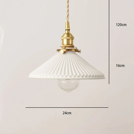 Kaelis - Japanse Keramische Retro Hanglamp Brons