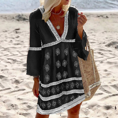 Women's summer dresses with batwing sleeves – airy, loose fit