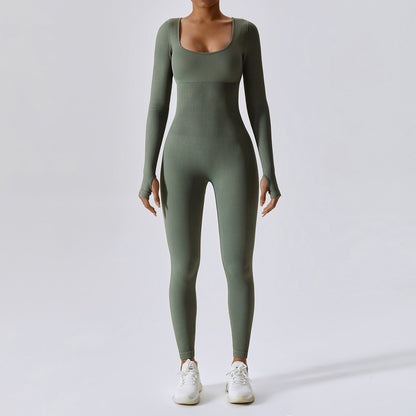 Seamless Ribbed One Piece Tummy Control Romper