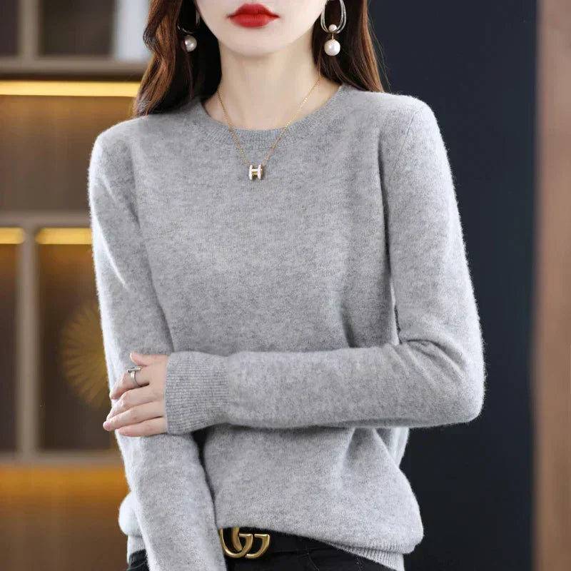 Lysandra – Women’s 100% Cashmere Crew Neck Sweater