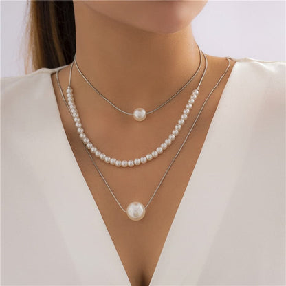 Pearl Heart OT Buckle  Necklace