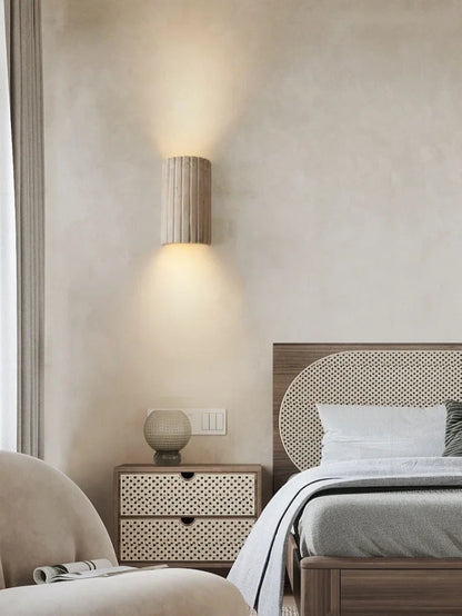 TerraLume Wabi-Sabi Travertin LED Wandlamp