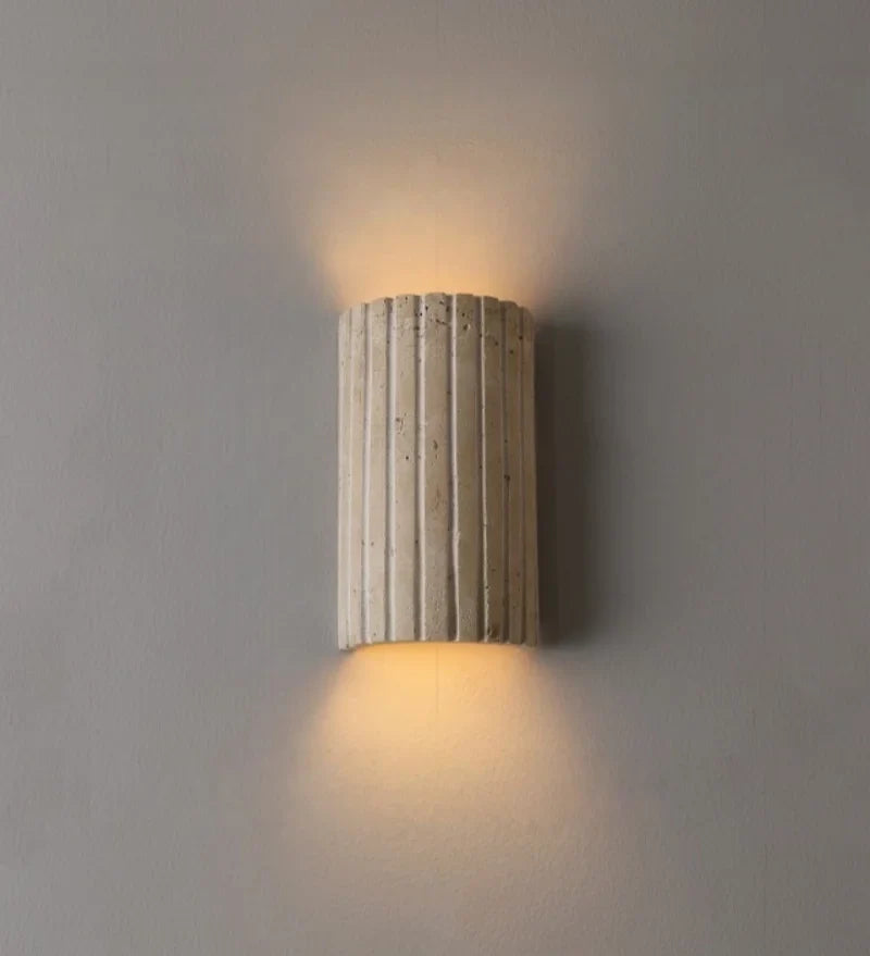 TerraLume Wabi-Sabi Travertin LED Wandlamp