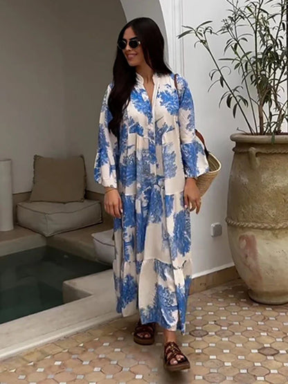GlamMouris™ | Boho-maxi-kjole med blomstermønster