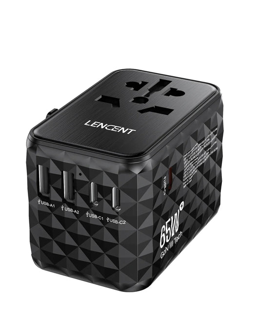 Lencent Pro 65W/120W Universal Travel Adapter by skörten: Designed in Germany - Charge All Your Devices in Record Time Abroad