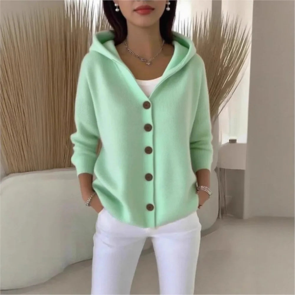 Áine Light Knit Hooded Cardigan