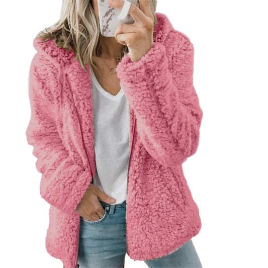 Damski płaszcz z polaru teddy – Liora