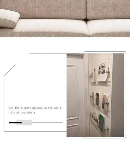 Luxora Floating Acrylic Wall Shelves-  2 Pack Modern Book Magazine Storage Rack
