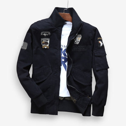 Omar – Veste zippée à manches longues avec col montant et poches