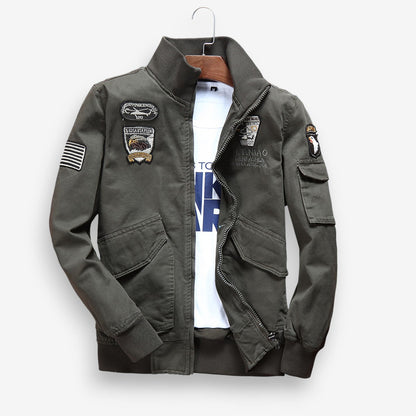 Omar – Veste zippée à manches longues avec col montant et poches