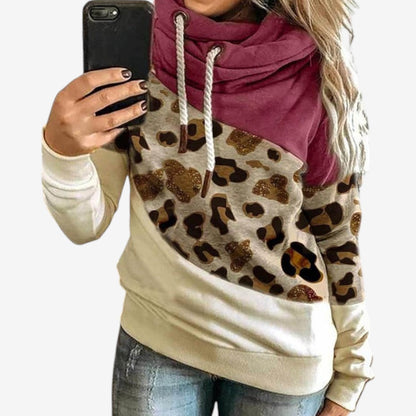 Avia - Sweat à capuche à manches longues et cordon de serrage avec imprimé léopard