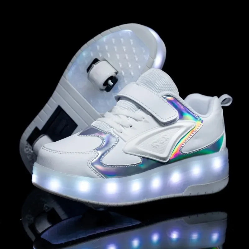 Dziecięce LED Wałek Buty | Świecące Buty Na Kółkach Z Ukrytymi Kółkami
