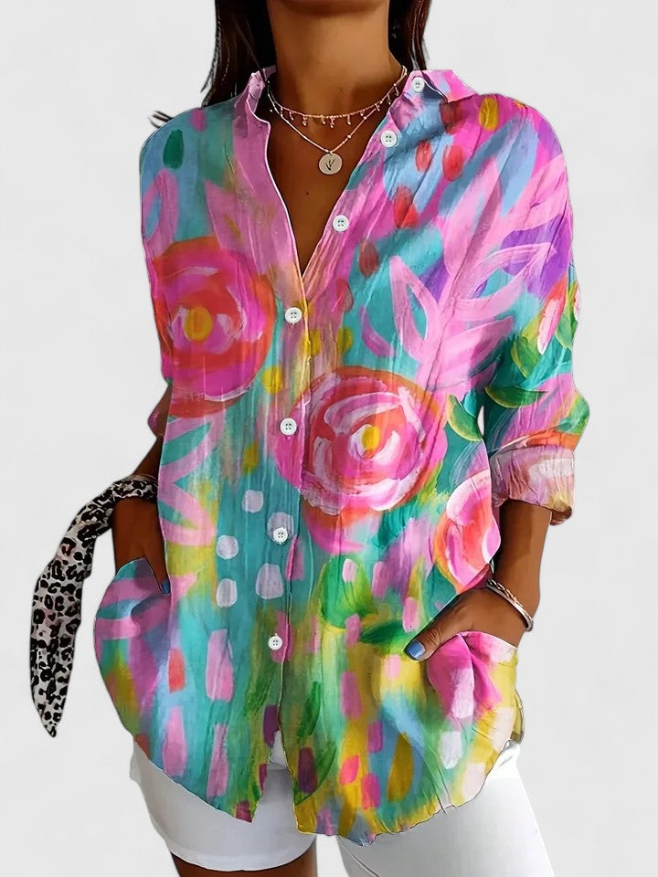 TCF Silk Blouse Tailored Lightweight Elegant