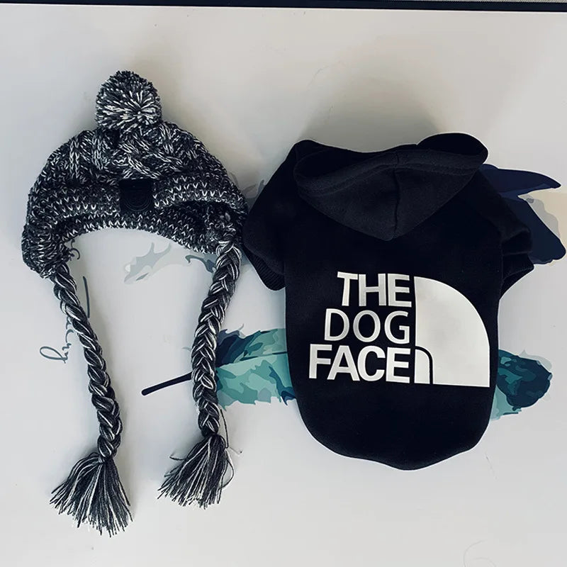 Wärmender Hundehoodie zum Öffnen