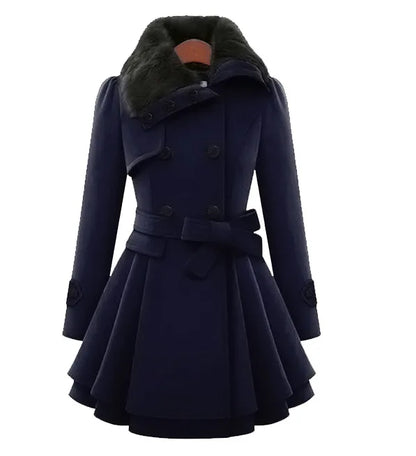 Tailored Double-Breasted Wool Coat | Flattering Slim Cut