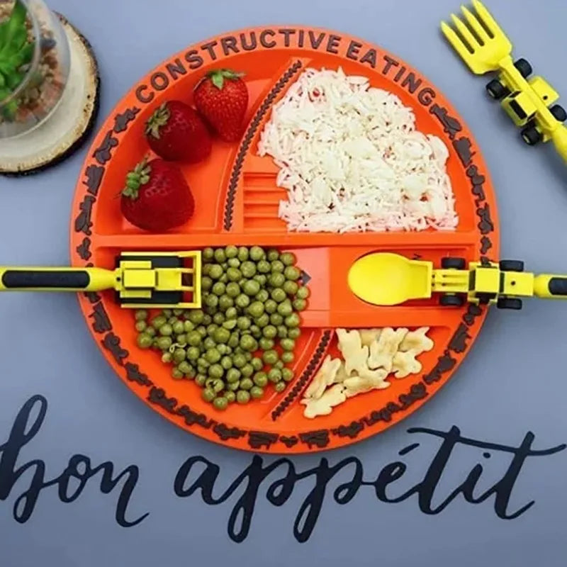 Bulldozer Gyerekevőeszköz Készlet - ConstructoFork