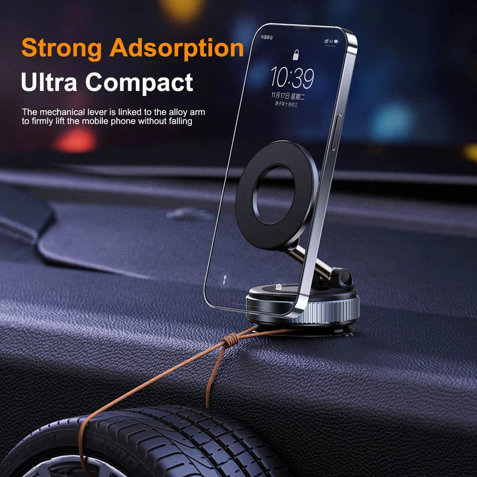 TelGrip™ Pro – Supporto Magnetico Pieghevole per Telefono con Rotazione a 360°
