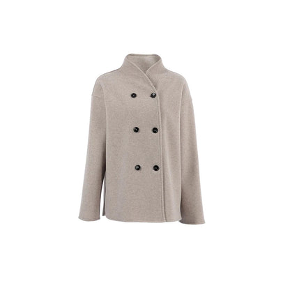 Klara® | Double-breasted peacoat with high collar