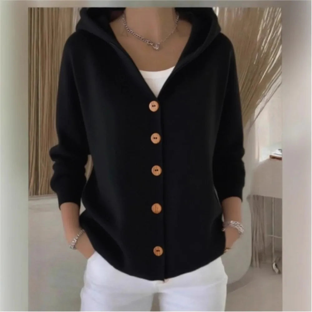 Áine Light Knit Hooded Cardigan
