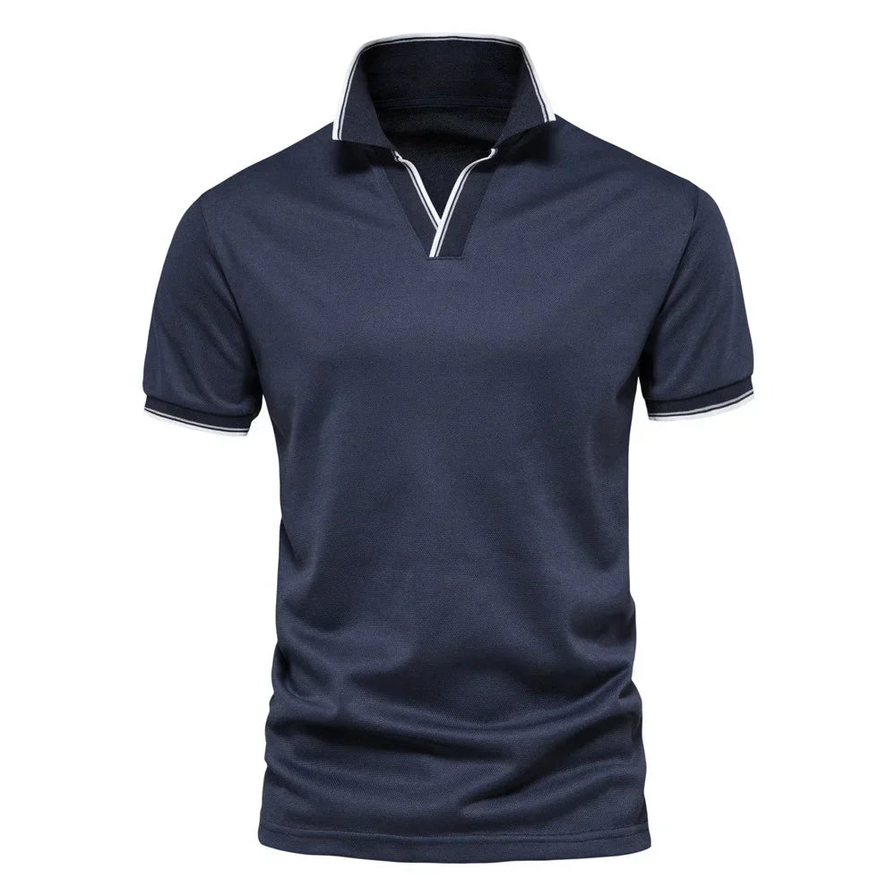 BENJAMIN™ | HERREN-POLOHEMD MIT V-AUSSCHNITT