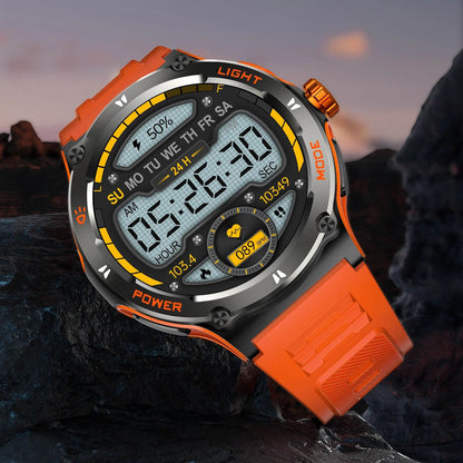 Smartwatch til Mænd med HD Skærm, LED Lys og Boussole