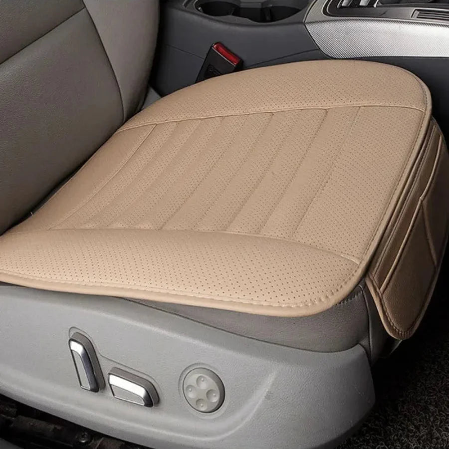 Luxora Ergonomic Car Seat Cover - Universal Fit Back Support Breathable PU Leather