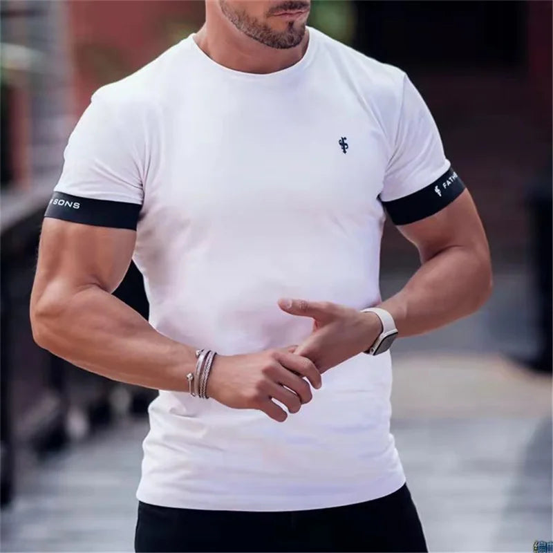Cotton Muscle Fit T-Shirt with Contrast Trim Spring Essential
