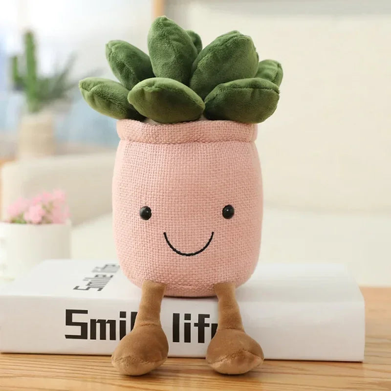 Plush Succulent Kissen – Kreatives Dekokissen im Topf-Design für Kinder- und Wohnzimmer, ideales Geschenk