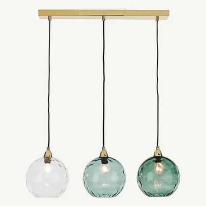 Luxora Colored Glass Ball Pendant Light, Modern Hanging Lamp for Living Room