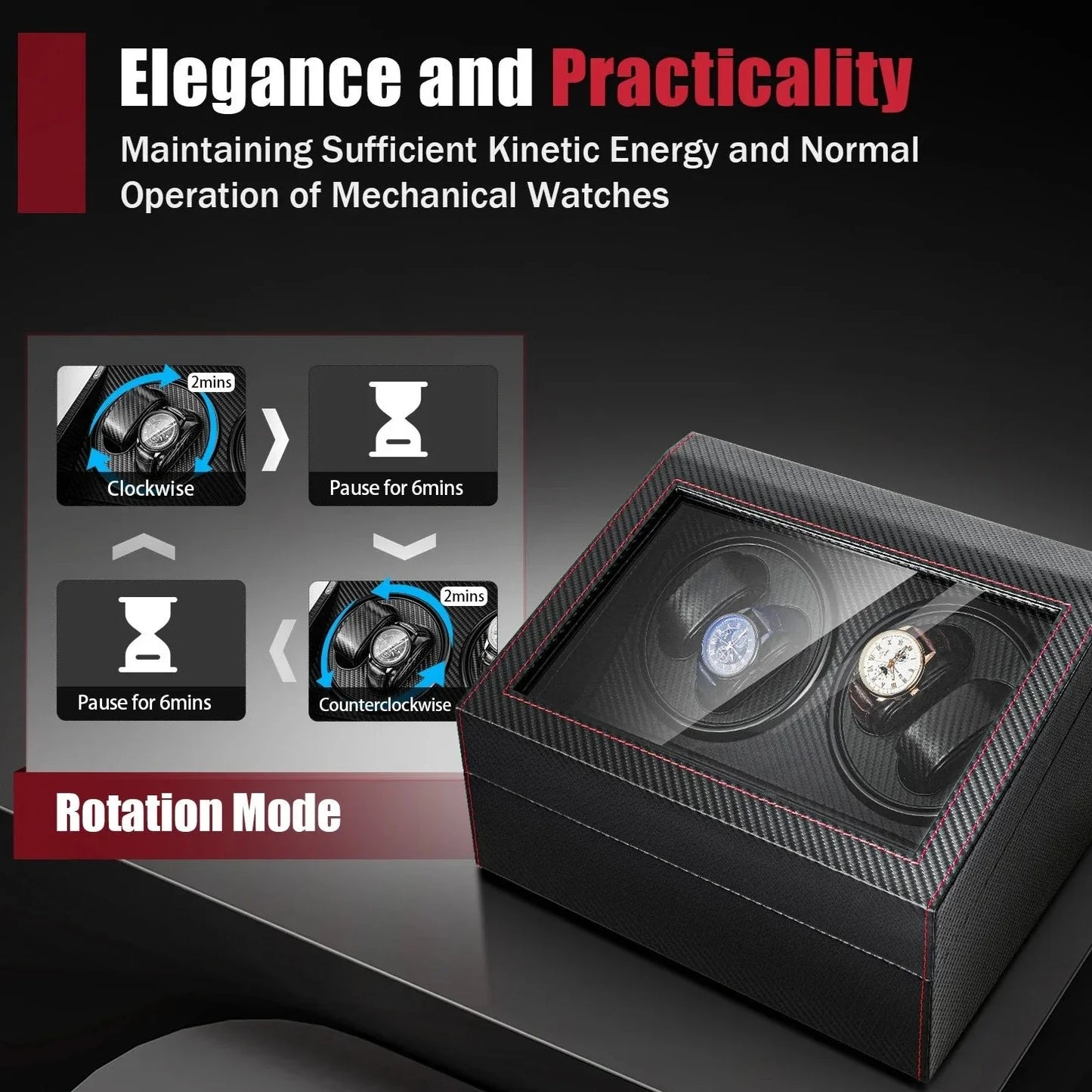 FörvarBillon® Quad - The Only Watch Winder with Ultra Silent (<5dB) Bi-Directional Japanese Motors | Designed by JesseVance Milan