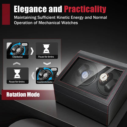 FörvarBillon® Quad - The Only Watch Winder with Ultra Silent (<5dB) Bi-Directional Japanese Motors | Designed by JesseVance Milan