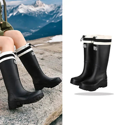 Damskie kalosze w stylu retro, wodoodporne z podeszwą antypoślizgową – Arlena