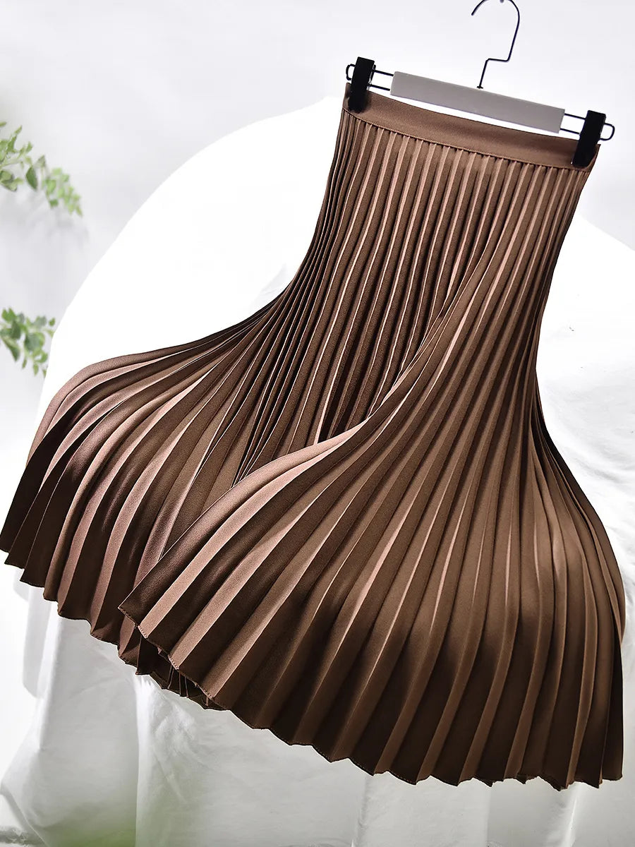 Clara | Women Spring pleated Maxi skirt