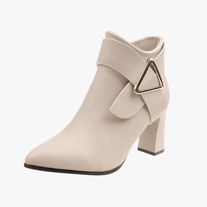 Stivaletti impermeabili con tacco: eleganza e comfort in ogni stagione - Beige - BOOTS Boots & Shoes womens boots - Concept Palermo