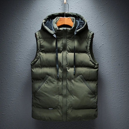 Bodywarmer Vest Heren Capuchon Gewatteerde