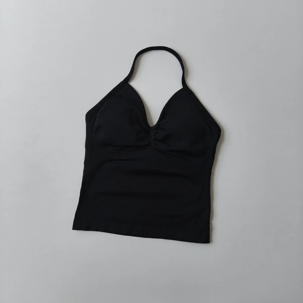 NO LOGO Women's Longline Strappy Backless Gym Top Scrunch Workout Open Back Bra Tank Top for Running Yoga Shirt