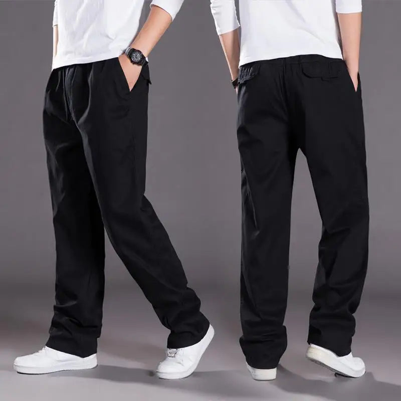 Pantalon Cargo Coupe Décontractée pour Homme – Pantalon Quotidien à Taille Élastique